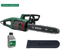 Bosch UniversalChain 40, motosierra eléctrica de 1800 W, con una longitud de corte de 40 cm, velocidad de la cadena de 12 m/s, e incluye lubricante para la cadena
