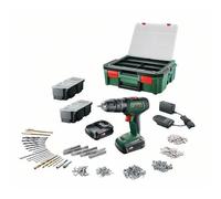 Bosch UniversalDrill 18 Taladro Atornillador (2 baterías 1.5Ah + SystemBox + 241 accesorios)