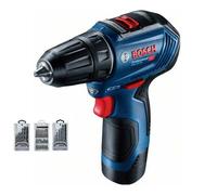 Bosch - Taladro atornillador AKU 12V con accesorios, 2x batería 2,0 Ah Li-Ion, cargador 06019G9001