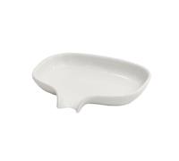 Bosign Jabonera porcelana con pico para goteo blanco