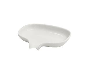 Bosign Jabonera porcelana con pico para goteo blanco