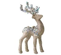Bosiyrggrl Figuras de Renos con Purpurina Aterciopelada, Decoración Navideña de Escritorio, Escultura Festiva para Coleccionistas, Fotografía, Hogar y Decoración.