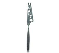 BOSKA Cuchillo de queso semisuave Monaco+ n.º 4 / con punta bifurcada/para queso blando a semiduro/patrón de agujeros de queso/plateado/24.1 cm
