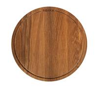BOSKA Piedra de pizza Friends L - Marron tabla de roble - Pizza, tapas y otro aperitivos - Con un borde de recogida - 34 cm