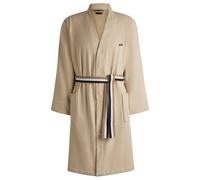 BOSS Albornoz de algodón con cinturón a rayas de la marca - StyleBLINEA White Bath robe XL, KIM-BLINEA Beige L