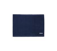 BOSS Alfombrilla de baño de algodón con logo bordado en contraste - StyleEDGE White Bath mat 050, BMAT-EDGE Azul oscuro ONESI
