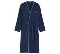 BOSS Batín de algodón con logo bordado - StyleEDGE White Woman bathrobe XL, KIM-EDGE Azul oscuro M