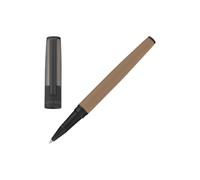 BOSS Bolígrafo de gel con cuerpo cámel y capuchón con logotipo - StyleRollerball pen Gear Balance, 58465160 Gris / Beige / Negro pcs.