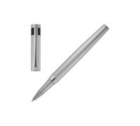 BOSS Bolígrafo de gel cromado con motivo mate tallado a diamante - StyleRollerball pen Loop Diamond Chrome, 58139237 Negro pcs.