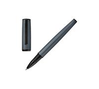 BOSS Bolígrafo de gel de aluminio gris con grabado de efecto malla - StyleRollerball pen Arche Pattern Grey, 58837089 Gris pcs.