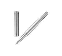 BOSS Bolígrafo de gel en latón cromado con rayas horizontales - StyleRollerball pen Loop Stripes Chrome, 58837075 Plata pcs.