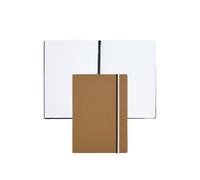 BOSS Cuaderno A5 de piel sintética cámel con correa a rayas de la marca - StyleNotebook A5 Iconic Camel Lined, 58122621 Assorted-Pre-Pack pcs.