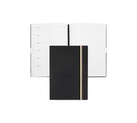BOSS Cuaderno A5 de piel sintética negra con correa elástica con rayas de la marca - StyleNotebook A5 Iconic Black Agenda, 58218949 Negro pcs.