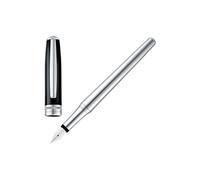 BOSS Estilográfica cromada con capuchón lacado en negro - StyleFountain pen Essential Classic Black & C, 58837080 Tono plateado pcs.