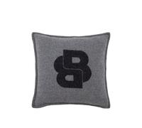 BOSS Funda de cojín de mezcla de lana con monograma Double B - StyleSIGNATUR Beige Cushion cover 045045, CUCO-SIGNATUR Gris oscuro ONESI