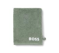 BOSS Manopla de baño de algodón con logo bordado en contraste - StyleEDGE Mineral Mitt 015, MITT-EDGE Verde ONESI