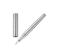 BOSS Pluma estilográfica en latón cromado con rayas horizontales - StyleFountain pen Loop Stripes Chrome, 58837073 Plata pcs.