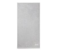 BOSS Toalla de baño de algodón con logo bordado en contraste - StyleEDGE Graphit Bath towel 070, BTOW-EDGE Plata ONESI