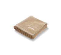 BOSS Toalla de mano de algodón con logo bordado en contraste - StyleEDGE White Handtowel 050, HTOW-EDGE Beige ONESI