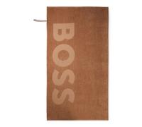 BOSS Toalla de playa de terciopelo de algodón con logo esculpido - StyleZUMA Camel Beach towel 100, BEAT-ZUMA Marrón claro ONESI