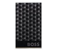 BOSS Toalla de playa en terciopelo de algodón con jacquard geométrico - StyleCUBO Beach towel 090, BEAT-CUBO Negro estampado ONESI