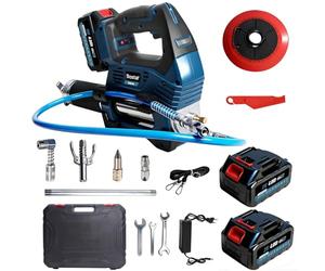 Bostar Pistola de Engrase 12000 PSI Eléctrica Bomba de Engrase a Batería con 2 Baterías 4.0Ah(Compatible Makita 18V), Motor Sin Escobillas, Manguera 1m y Adaptador para Maquinaria Agrícola y Camiones