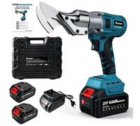 Bostar Tijeras de Chapa a Batería, Motor Sin Escobillas con 2 Baterías 4.0Ah, Cizalla Eléctrica para 1,5mm Metal y 2,0mm Aluminio, Cabezal 360°, Compatible con Makita 18V Batería