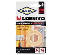 Bostik Adhesivo de doble cara exterior e interior, 19 mm x 1,5 m.