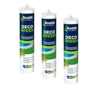 Bostik Adhesivo para Todo Tipo Materiales, césped artificial Monocomponente Deco Green de alta duración, Tecnología MSP, Verde Cartucho 290 mL (Paquete de 3)