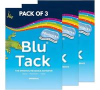 Bostik Blu Tack - Paquete de adhesivos reutilizables originales para el hogar y la oficina, bricolaje, adhesivos inteligentes BluHacks alternativos a pines y cinta, 60 g (3)