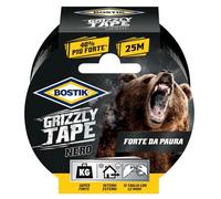 Bostik Cinta de tela Grizzly Tape, color negro, 25 m x 50 mm