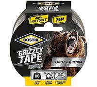 BOSTIK Grizzly Tape - Cinta de tela gris (25 m x 50 mm)