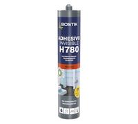 Bostik H780 Supergrip Invisible, Adhesivo Transparente Universal, Para pegado de elementos pesados delicados, Certificación Alimentaria, Transparente Cartucho 310 mL