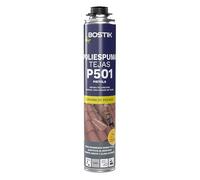 BOSTIK P501 POLIESPUMA TEJAS Gris para Pistola, Espuma Poliuretano de Pegado Expansiva, Gran Adherencia sobre Tejas, Relleno de Huecos en Tejados, Resiste Viento y Clima Extremo, Bote 750 ml