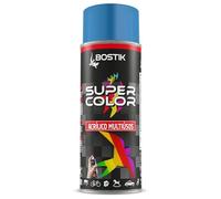 Bostik SUPER COLOR AZUL CLARO RAL 5012, Pintura en Spray Acrílica para Uso Profesional y Doméstico, Multiusos, Secado Rápido, Acabado Brillante, Interior y Exterior, Bote 400 ml