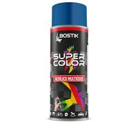 Bostik SUPER COLOR AZUL TRÁFICO RAL 5017, Pintura en Spray Acrílica para Uso Profesional y Doméstico, Multiusos, Secado Rápido, Acabado Brillante, Interior y Exterior, Bote 400 ml