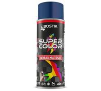 Bostik SUPER COLOR AZUL ZAFIRO RAL 5003, Pintura en Spray Acrílica para Uso Profesional y Doméstico, Multiusos, Secado Rápido, Acabado Brillante, Interior y Exterior, Bote 400 ml