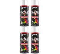 Bostik SUPER COLOR BLANCO MATE RAL 9010, Pintura en Spray Acrílica para Uso Profesional y Doméstico, Multiusos, Secado Rápido, Acabado Brillante, Interior y Exterior, Bote 400 ml (Paquete de 4)