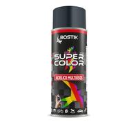 Bostik SUPER COLOR GRIS ANTRACITA RAL 7016, Pintura en Spray Acrílica para Uso Profesional y Doméstico, Multiusos, Secado Rápido, Acabado Brillante, Interior y Exterior, Bote 400 ml