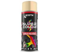 Bostik SUPER COLOR MARFIL RAL 1014, Pintura en Spray Acrílica para Uso Profesional y Doméstico, Multiusos, Secado Rápido, Acabado Brillante, Interior y Exterior, Bote 400 ml