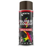 Bostik SUPER COLOR MARRÓN CHOCOLATE RAL 8017, Pintura en Spray Acrílica para Uso Profesional y Doméstico, Multiusos, Secado Rápido, Acabado Brillante, Interior y Exterior, Bote 400 ml