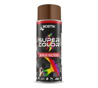 Bostik SUPER COLOR MARRÓN NUEZ RAL 8011, Pintura en Spray Acrílica para Uso Profesional y Doméstico, Multiusos, Secado Rápido, Acabado Brillante, Interior y Exterior, Bote 400 ml