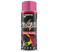 BOSTIK Super Color Rojo Erica 4003 - Pintura en Spray Acrílica para Uso Profesional y Doméstico, Multiusos, Secado Rápido, Acabado Brillante, Interior y Exterior, Bote 400 ml