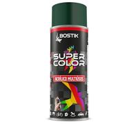 Bostik SUPER COLOR VERDE MUSGO RAL 6005, Pintura en Spray Acrílica para Uso Profesional y Doméstico, Multiusos, Secado Rápido, Acabado Brillante, Interior y Exterior, Bote 400 ml
