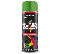 Bostik Super Color Verde Prado RAL 6018 - Pintura en Spray Acrílica para Uso Profesional y Doméstico, Multiusos, Secado Rápido, Acabado Brillante, 400 ml