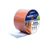 BOSTIK Waterstop Terracota - Banda Impermeabilizante, Repara Fisuras y Grietas, Adhiere en Frío a Todos los Soportes, Resiste Condiciones Extremas, Fácil de Aplicar, Cinta 10 cm x 10 m
