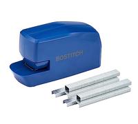 Bostitch Grapadora eléctrica portátil de oficina, 20 hojas, CA o batería, incluye 1250 grapas, azul