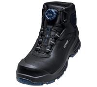 Uvex 3 botas con cordones MACSOLE S3S con sistema BOA Fit, botas de seguridad, impermeables, suela resistente al calor, productos químicos y cortes, ancho 11, Negro , 42 EU