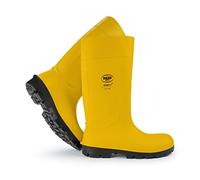 Botas de Seguridad, Hombres, con Puntera y Suela de Acero de Seguridad, Poliuretano, Muy Ligeras, Incl. Plantilla para pies Calientes y Secos, Amarillo, EU 42