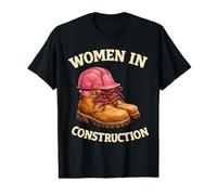 Botas de Trabajo de construcción para Mujeres con Orgullo Constructor Camiseta gráfica económica